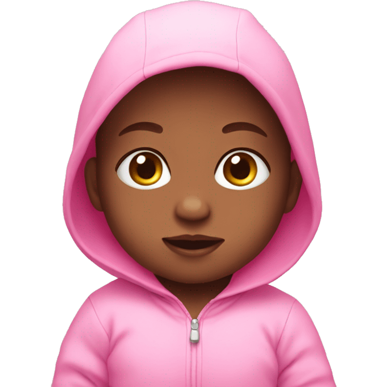 Baby with pink clothes  emoji