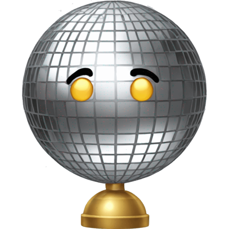 mirrorball with bow emoji