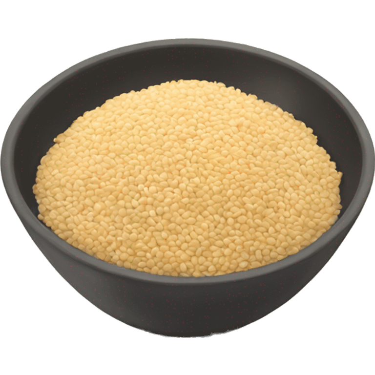 a bowl of sesame seeds emoji