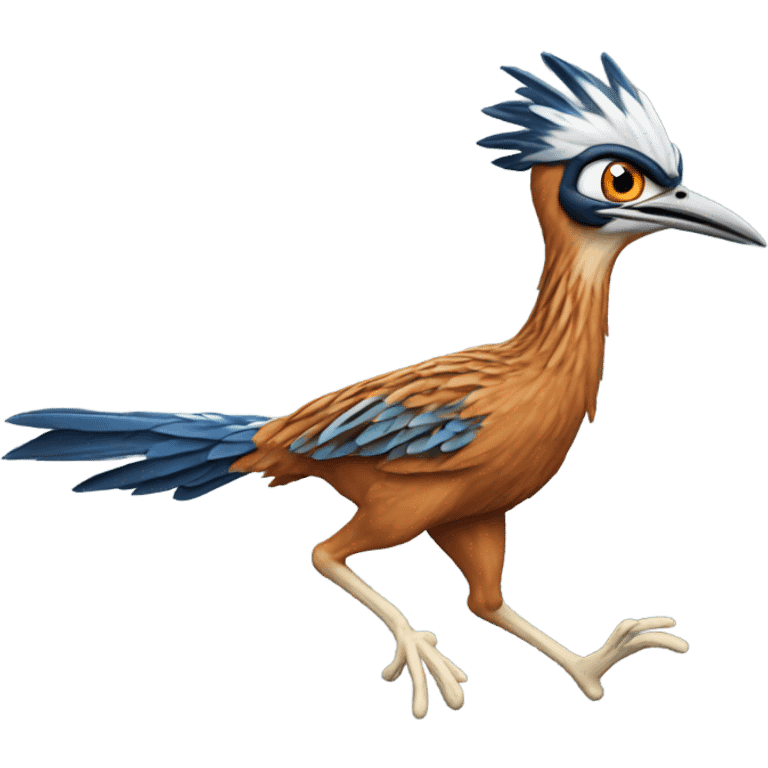 Realistic roadrunner running emoji