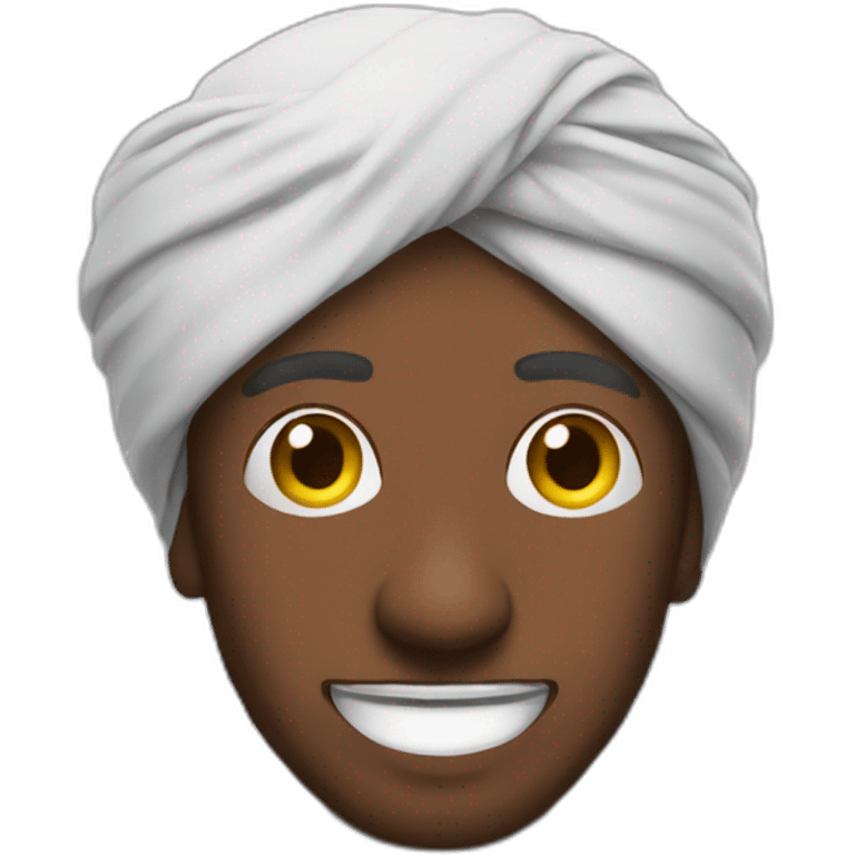 Man in turban sat on a plane emoji