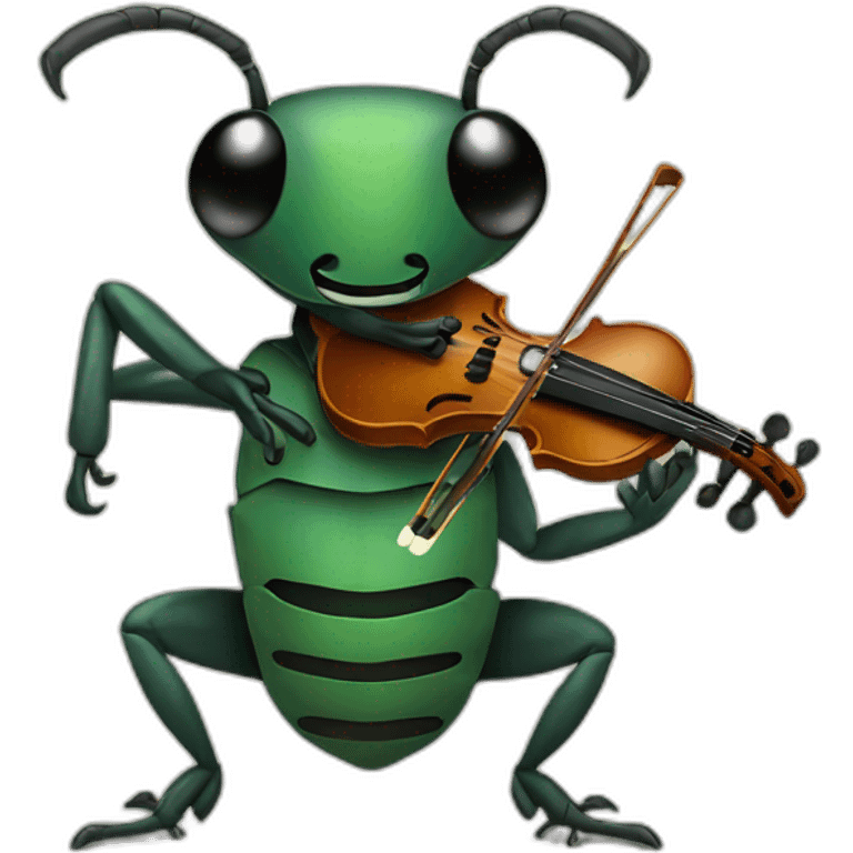 beetle playing Fiddle emoji