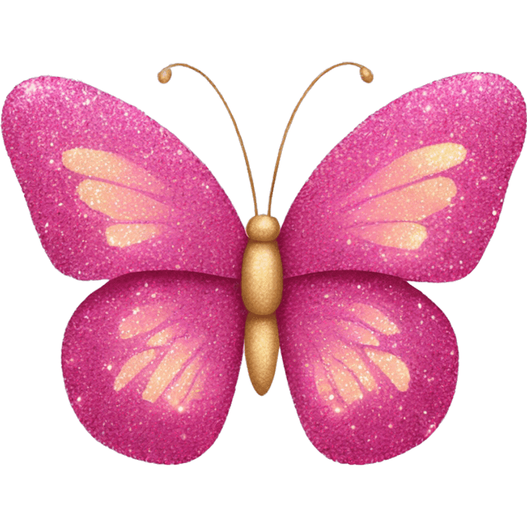 Pink Glitter butterfly emoji