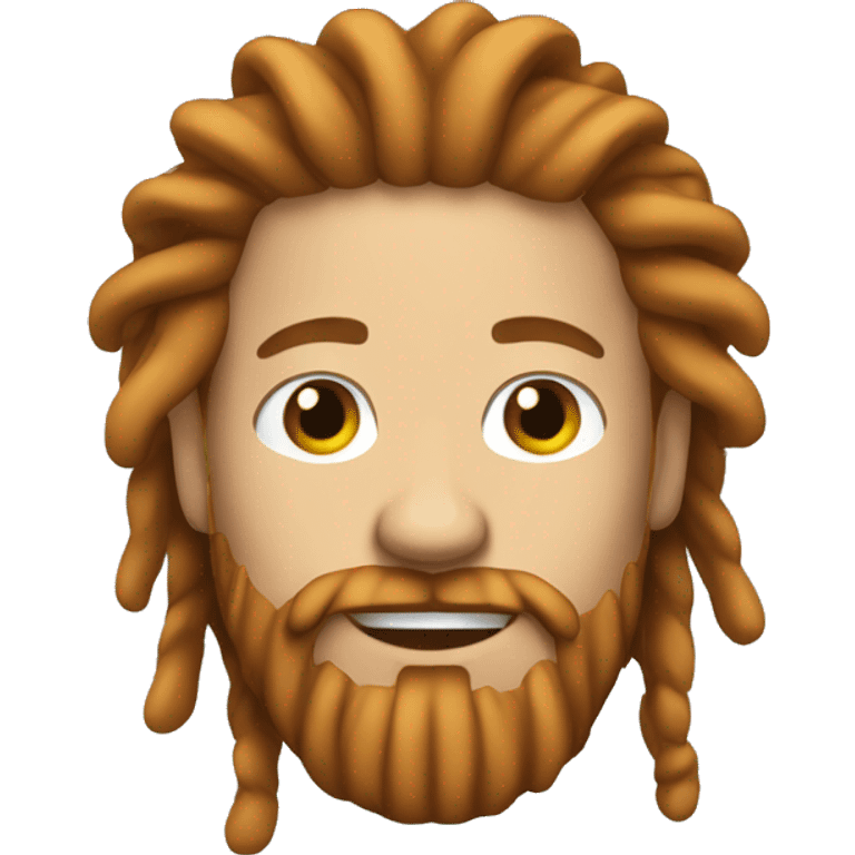 Men with redblond Dreadlocks and beard  emoji