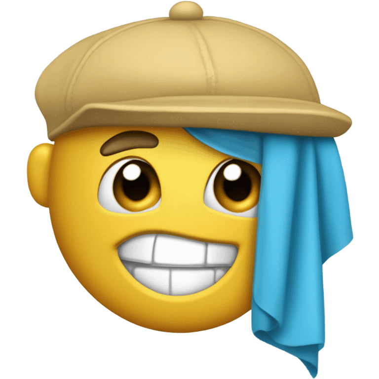 un smile con dedo arrriba y con gorro de sporting cristal de peru emoji