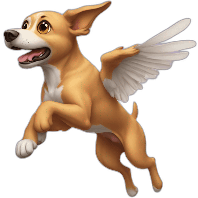 flying dog emoji