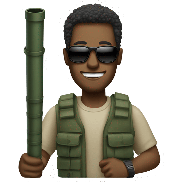 man with bazooka and sunglasses emoji