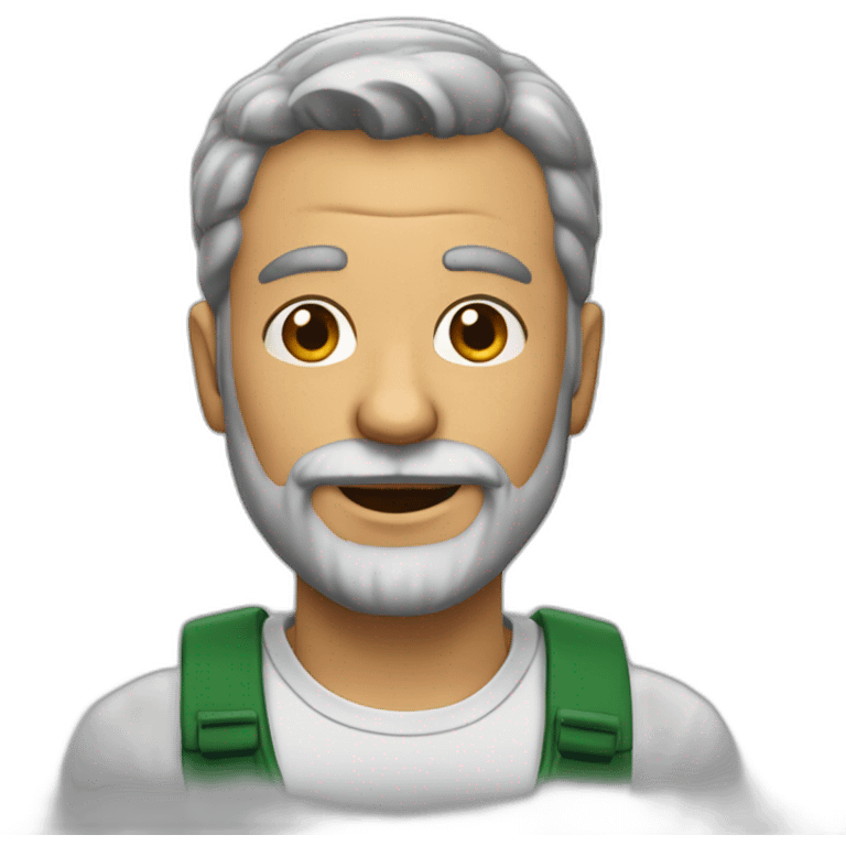 a 52 years bold guy with a short beard emoji