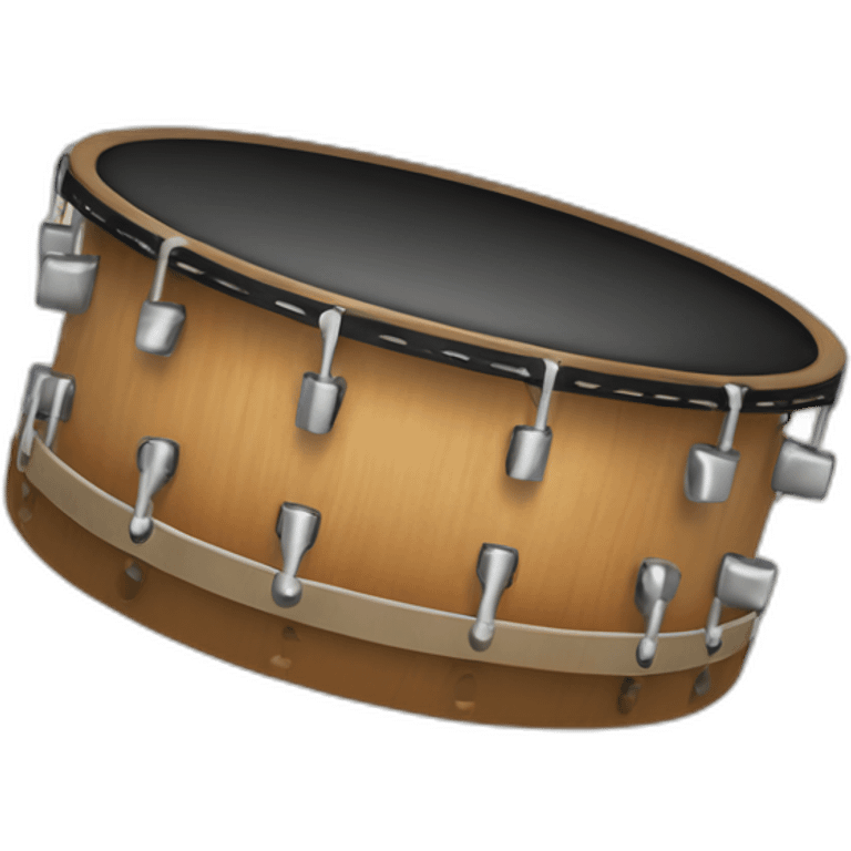 wooden tambourine with leader emoji