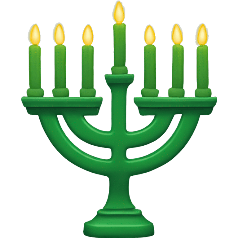 menorah in green color emoji