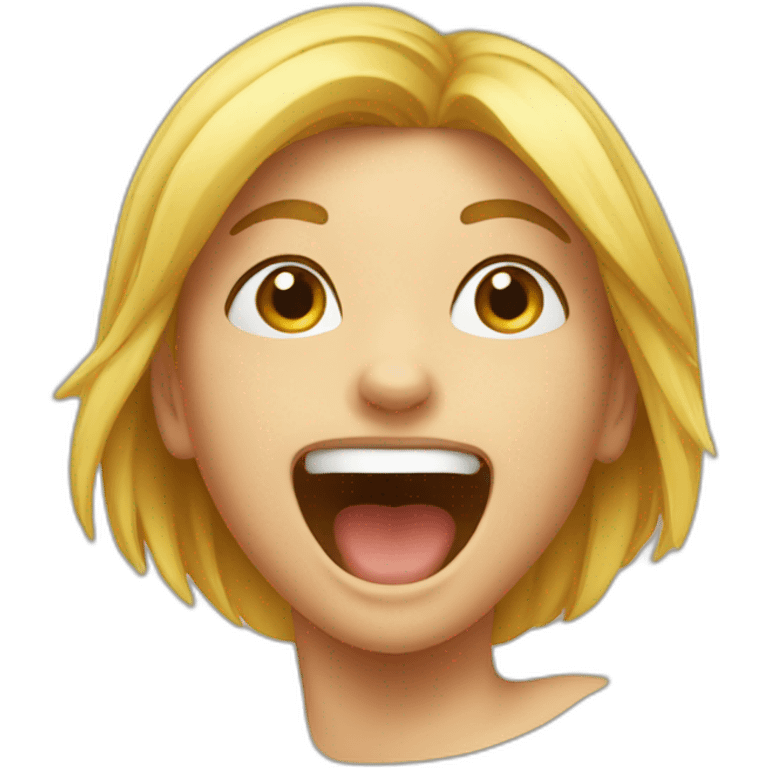 excited girl only head emoji