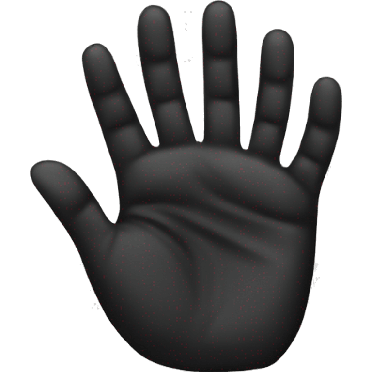 Black hand emoji