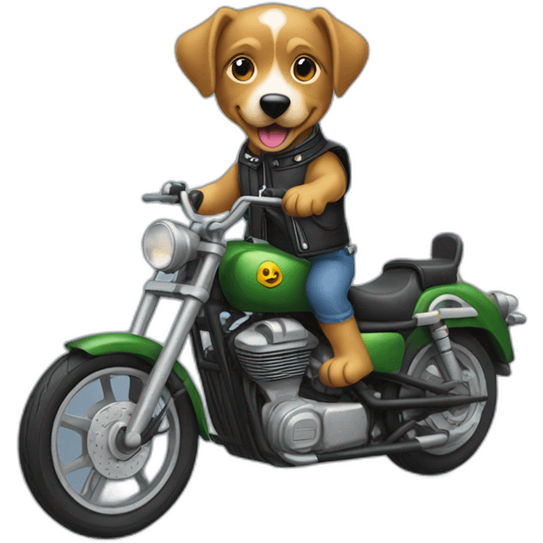 Chien sur moto emoji