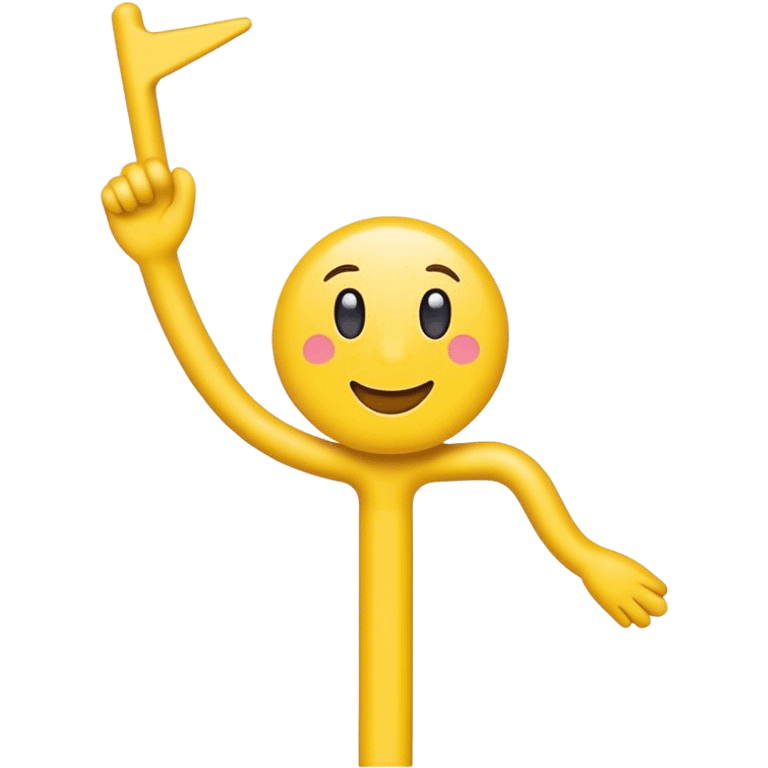 waved yellow stick emoji