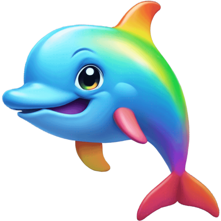 Rainbow dolphin  emoji