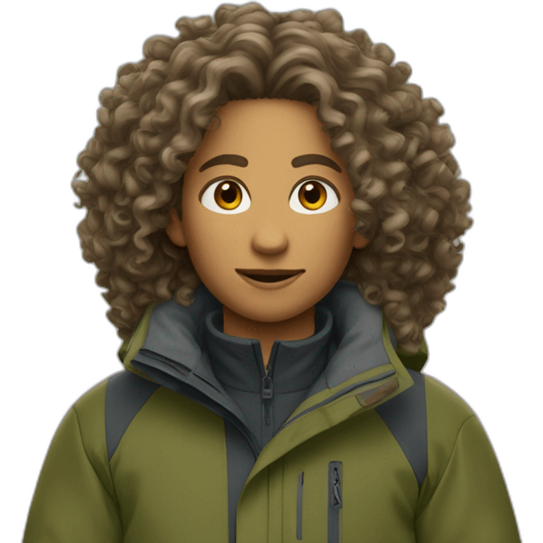 arcteryx jacket curly hair emoji