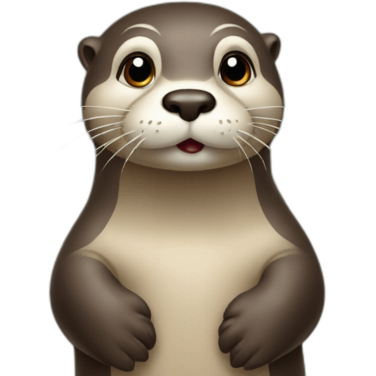 Puzzled otter emoji