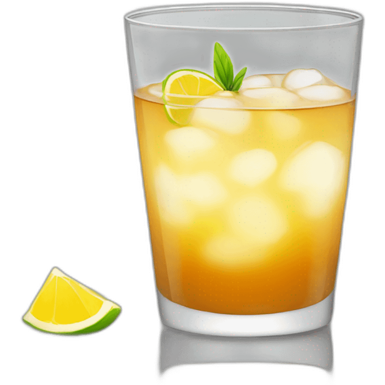 Whiskey sour in a lowball glass emoji