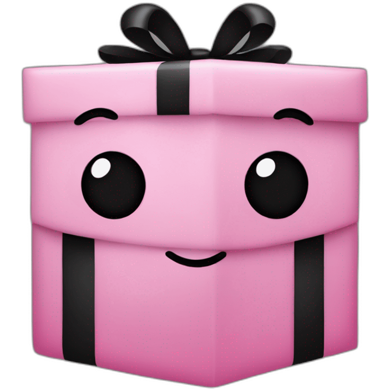 pink and black present emoji