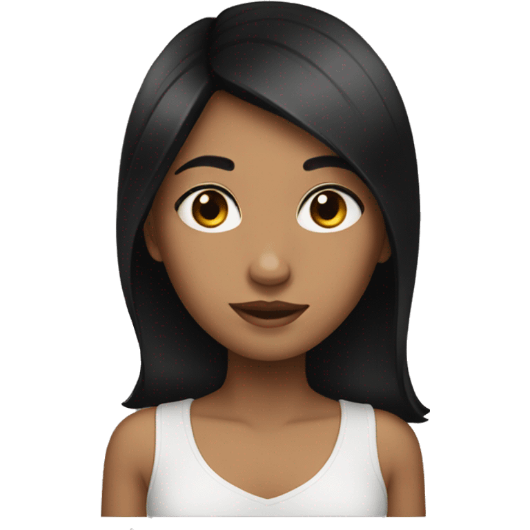 Girl with black hair  emoji