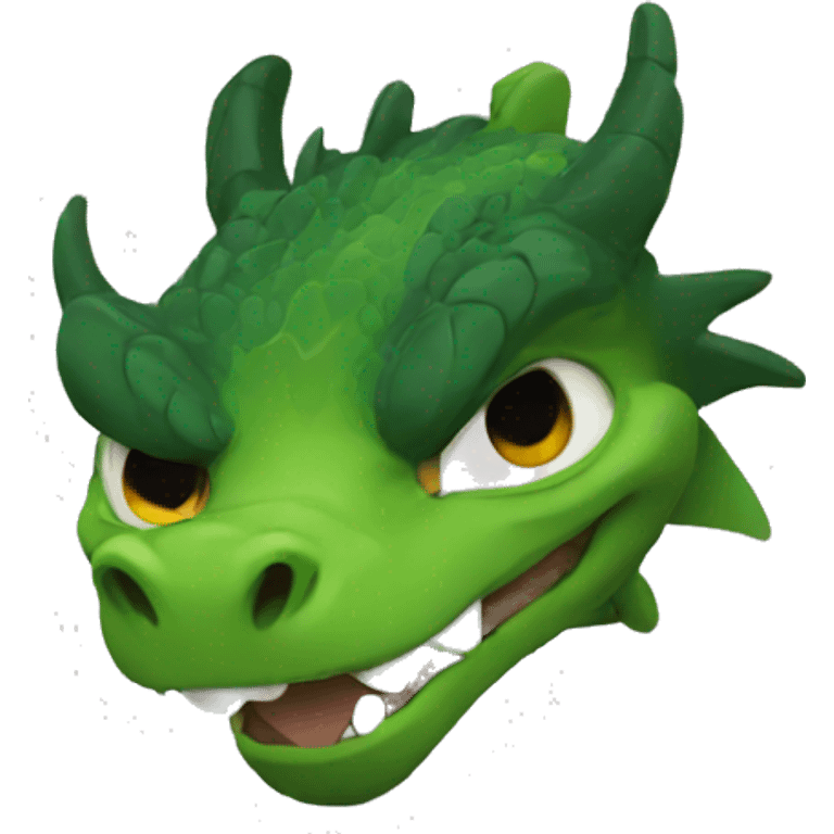 Black and green dragon emoji