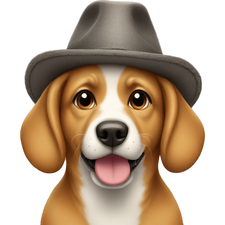 Dog wearing a hat  emoji