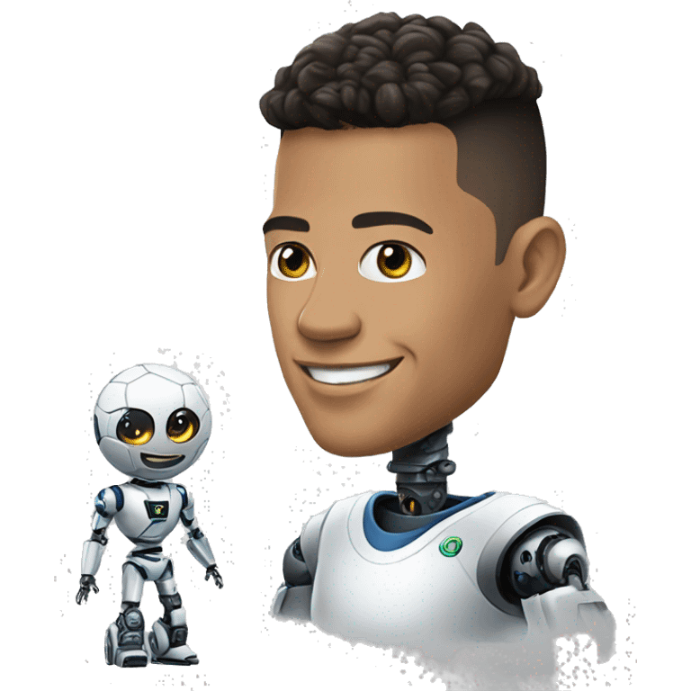 robot with ronaldo emoji