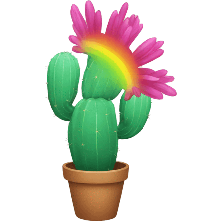 rainbow cactus emoji