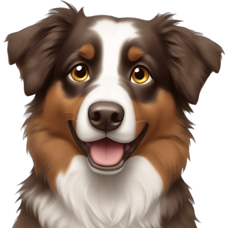 Brown Australian shepherd  emoji