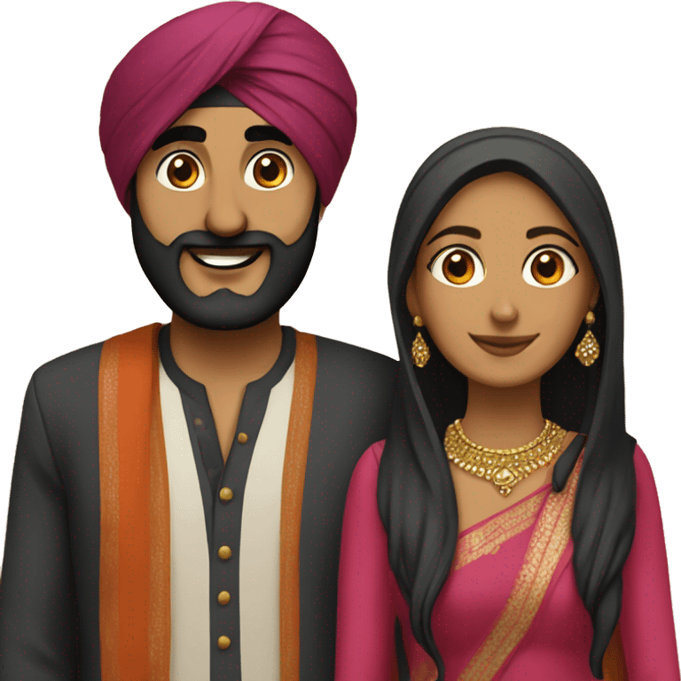 Punjabi couple  emoji