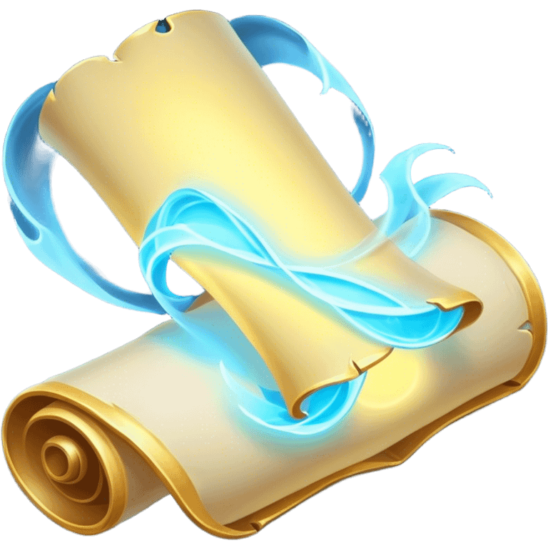 A magical scroll with glowing edges, partially unfurled
Sparkles or light effects around the edges
Color scheme: Parchment yellow with ethereal blue glow emoji