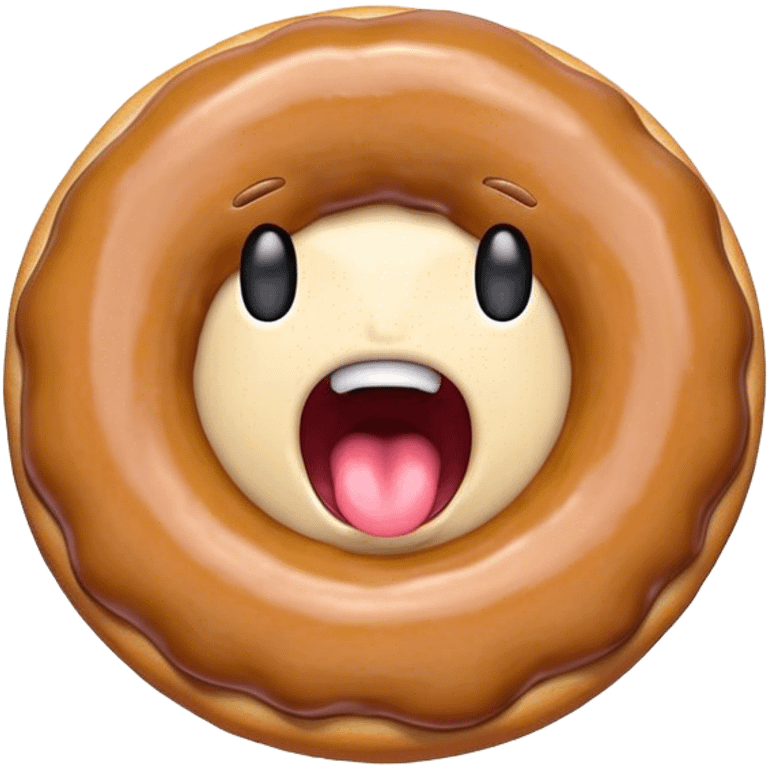 a donut screaming emoji