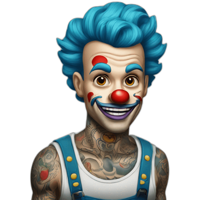 Tattooed clown richie the barber emoji