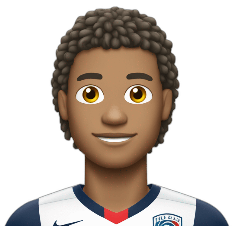 Mbappé avec de long cheveux emoji