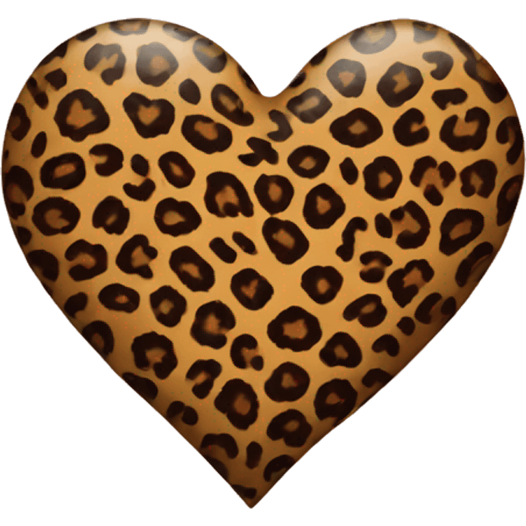 Leopard print heart emoji