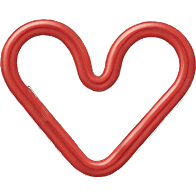 A heart-shaped paper clip emoji