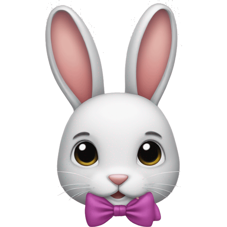 Bunny with bow emoji