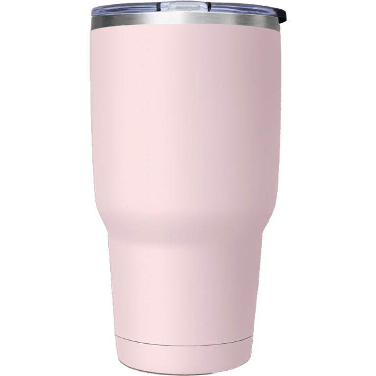 Light pink 40 oz tumbler with handle emoji