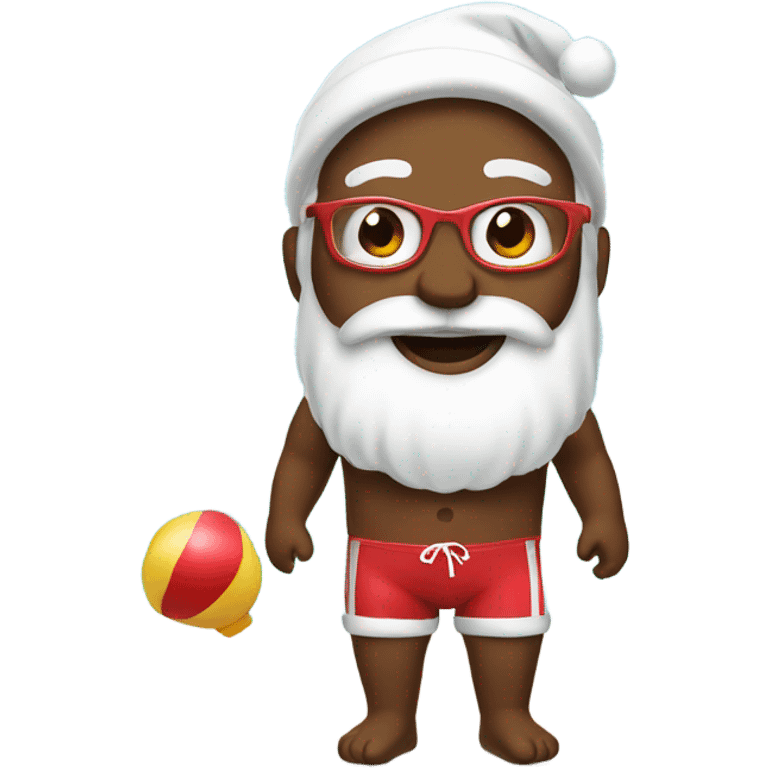 Santa in a bathing suit  emoji