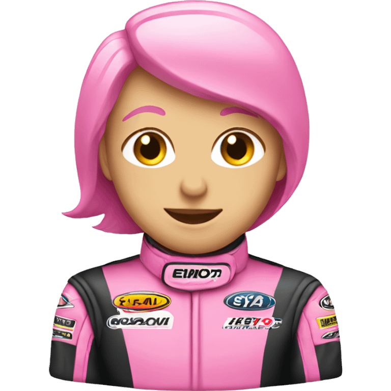 Pink race car emoji