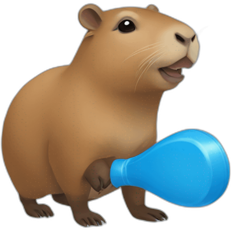 Capybara with blue T-shirt  emoji