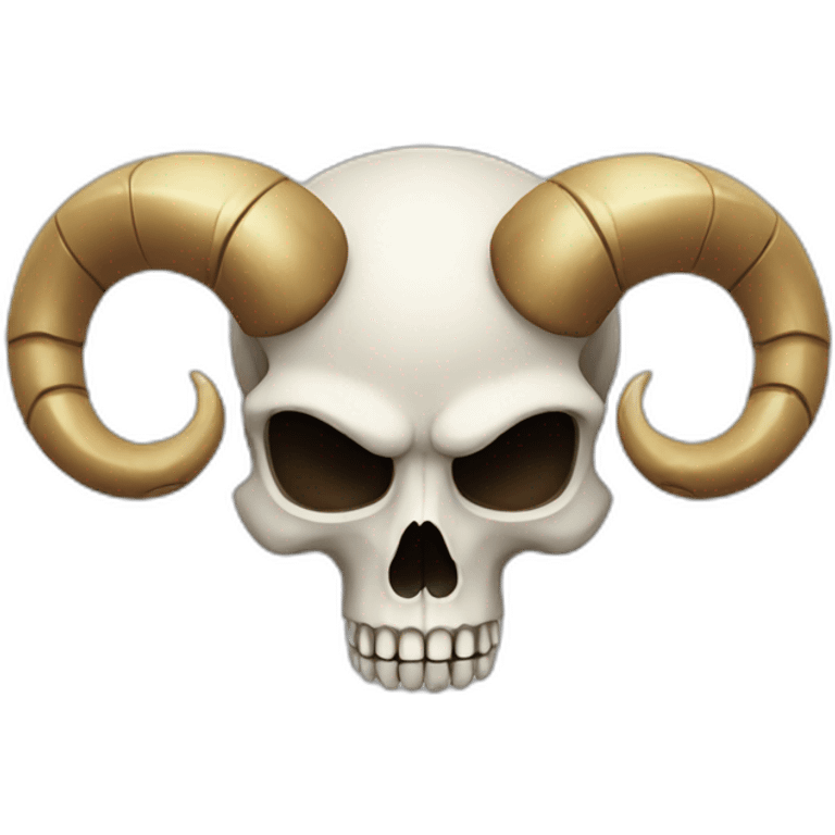 skull with ram horns emoji