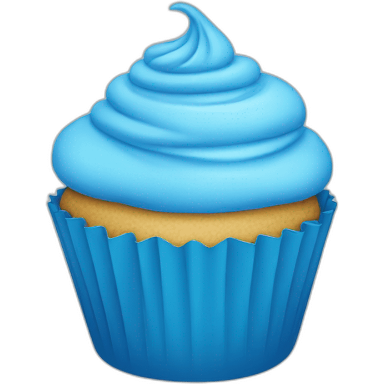 blue cupcake emoji