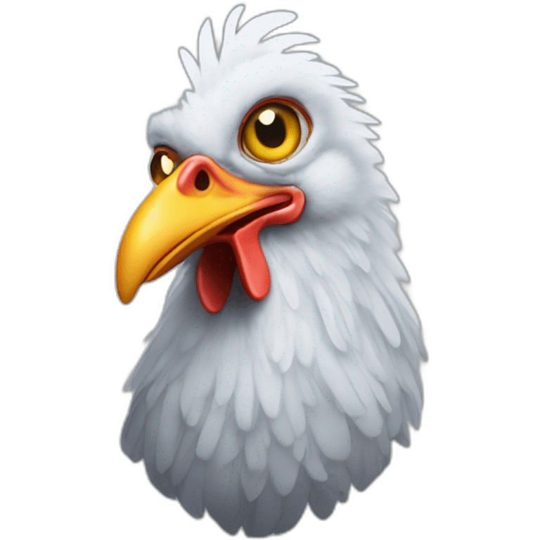 bionic chicken face emoji