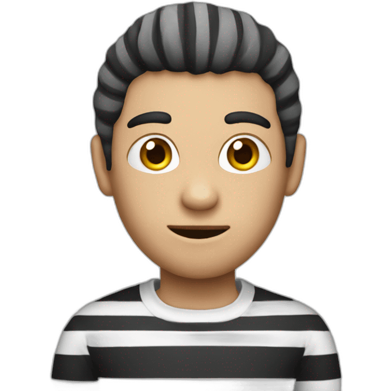 Robber in striped t-shirt emoji