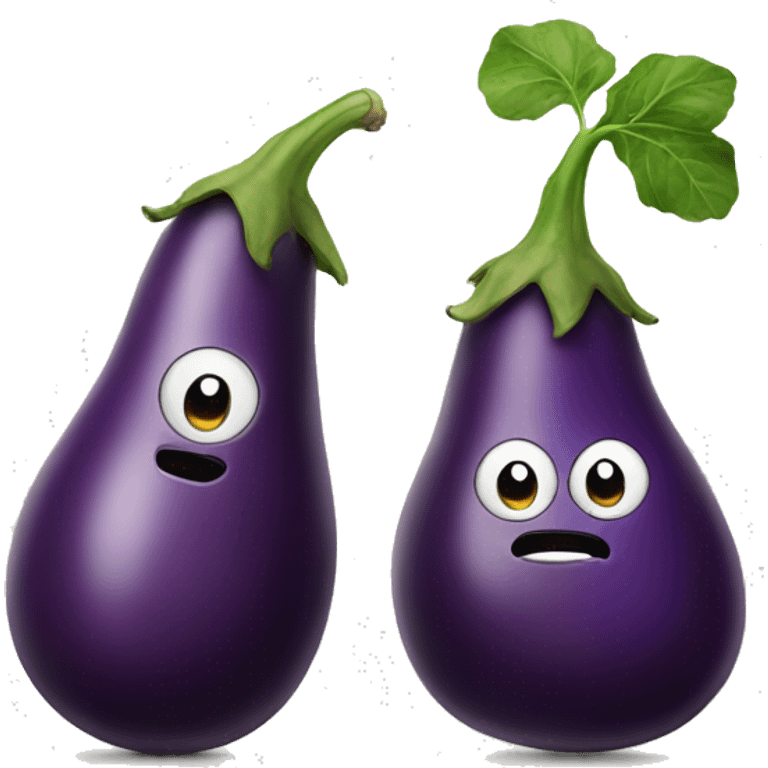 Eggplant versus potato emoji