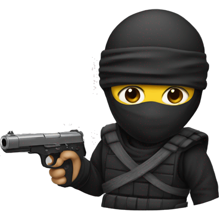 Ninja with a gun emoji