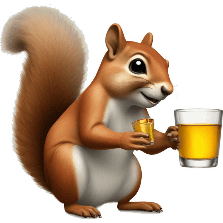 Squirrel drinking tequila emoji