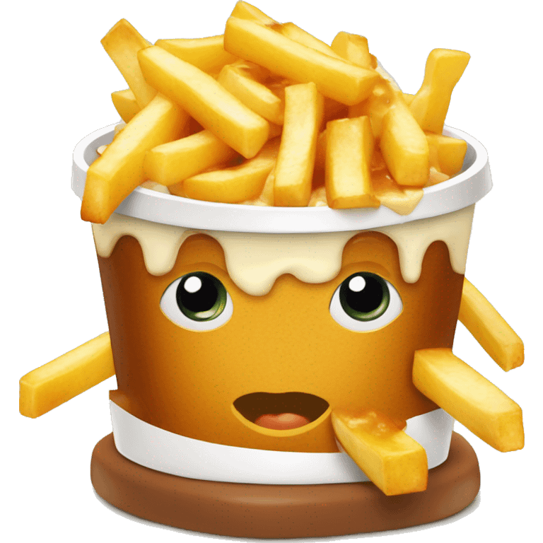 Poutine qui mange une poutine emoji