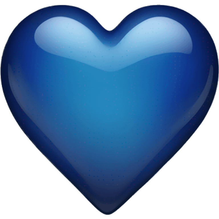 Dark blue glass heart  emoji